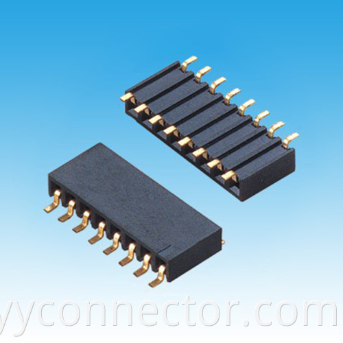 2.54mm H3.4mm Single Row H-SMT Female Header Connector